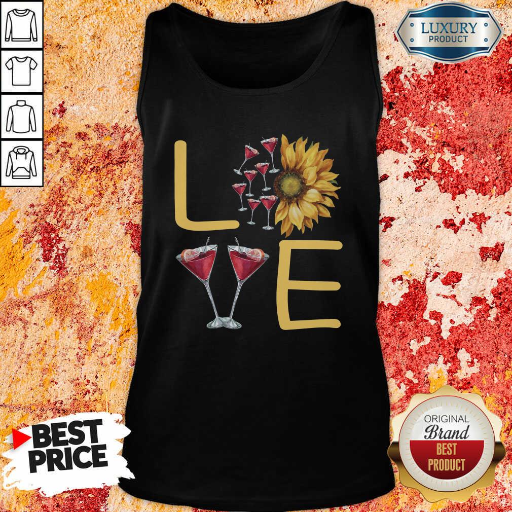 Love Sunflower Wine Tank Top - Desisn By Soyatees.com