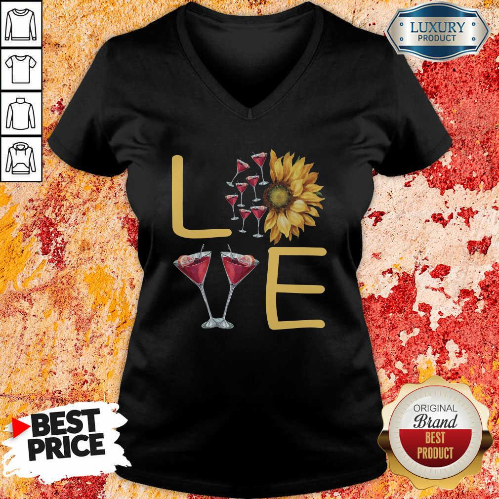 Love Sunflower Wine V-neck - Desisn By Soyatees.com