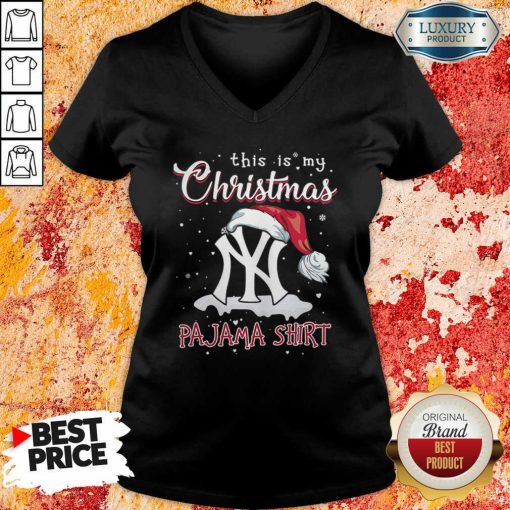 This Is My Christmas Pajama New York Yankees V-neck-Design By Soyatees.com