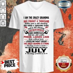 I Am The Crazy Grandma Proud Laughs Loud This Crazy Grandma Is Strong V-neck-Design By Soyatees.com