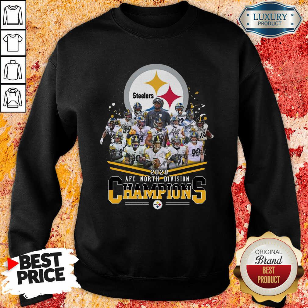 Pittsburgh Steelers 2020 Afc North Division Signatures Sweatshirt - Desisn By Soyatees.com