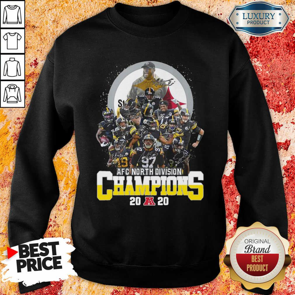 Pittsburgh Steelers Afc North Division Champions 2020 Signatures Sweatshirt - Desisn By Soyatees.com