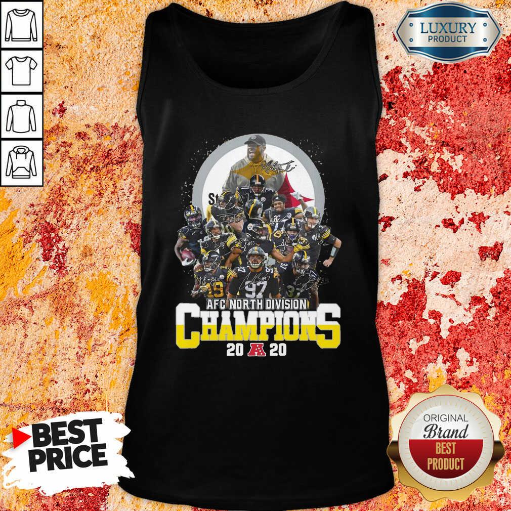 Pittsburgh Steelers Afc North Division Champions 2020 Signatures Tank Top - Desisn By Soyatees.com