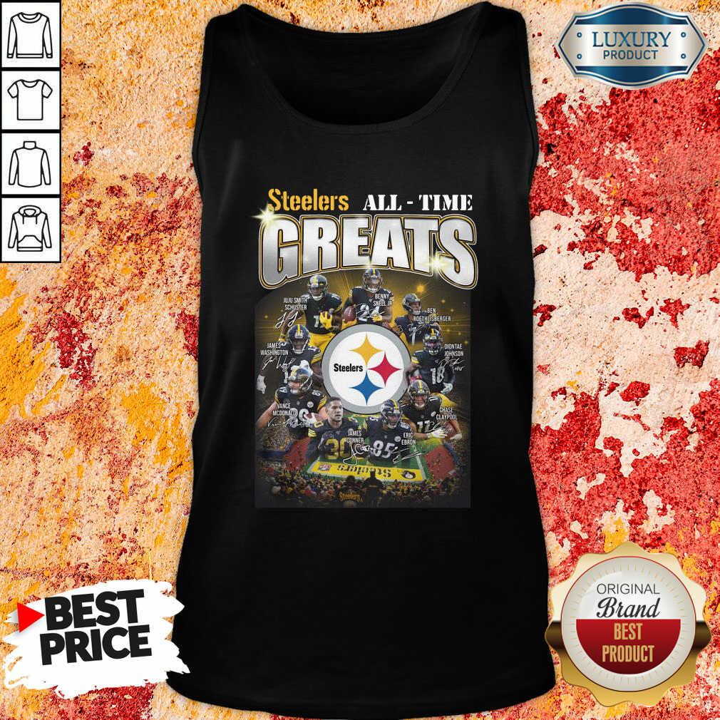 Pittsburgh Steelers Team Football All Time Greats Signatures Tank Top - Desisn By Soyatees.com