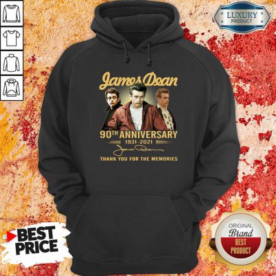 James Dean 90Th Anniversary 1931 2021 Thank You For The Memories Signature Hoodie-Design By Soyatees.com