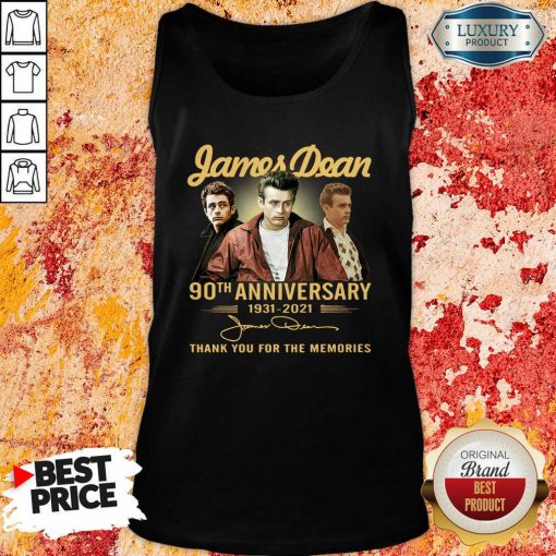 James Dean 90Th Anniversary 1931 2021 Thank You For The Memories Signature Tank Top-Design By Soyatees.com
