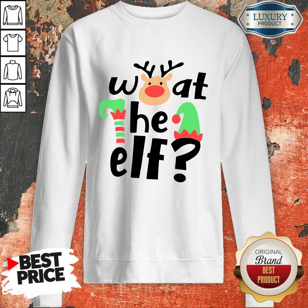  Reindeer What The Elf Christmas Sweatshirt-Design By Soyatees.com