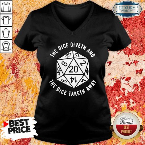The Dice Giveth And The Dice Taketh Away V-neck-Design By Soyatees.com