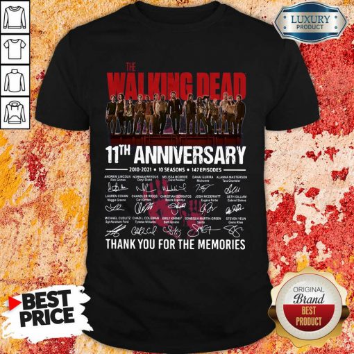 The Walking Dead 11Th Anniversary Thank You For The Memories Signatures Shirt-Design By Soyatees.com