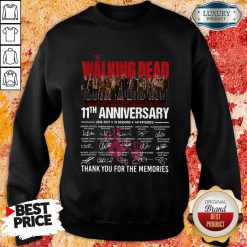 The Walking Dead 11Th Anniversary Thank You For The Memories Signatures Sweatshirt-Design By Soyatees.com