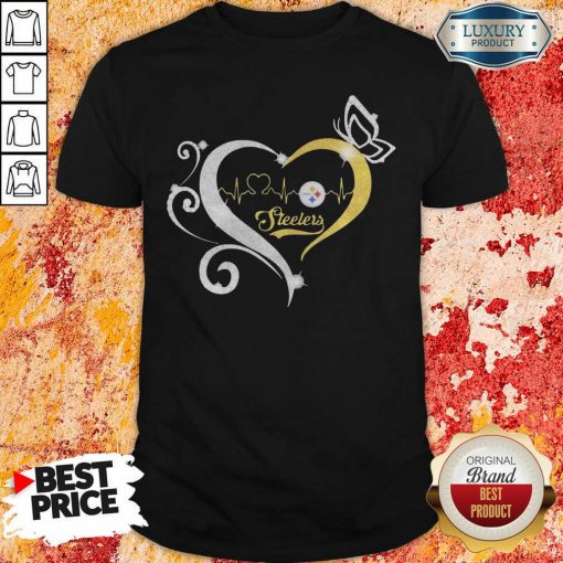 Steelers Butterflies Heart Beat Shirt-Design By Soyatees.com