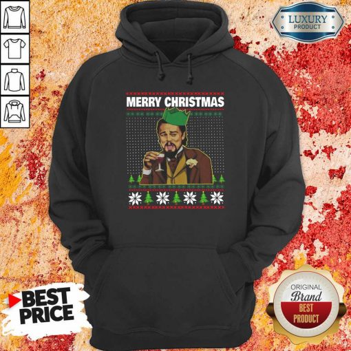 Leo Laughing Dank Meme Ugly Merry Christmas Hoodie-Design By Soyatees.com