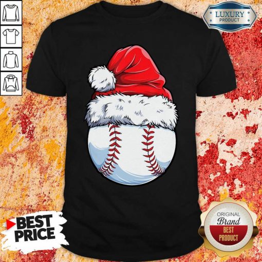 Baseball Santa Hat Christmas Shirt-Design By Soyatees.com