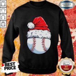 Baseball Santa Hat Christmas Sweatshirt-Design By Soyatees.com