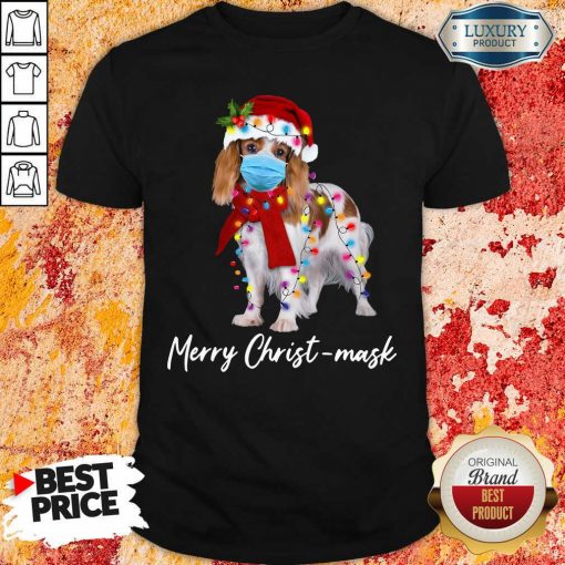 Cavalier King Gorgeous Merry Christ Mask Merry Christmas Light Shirt-Design By Soyatees.com