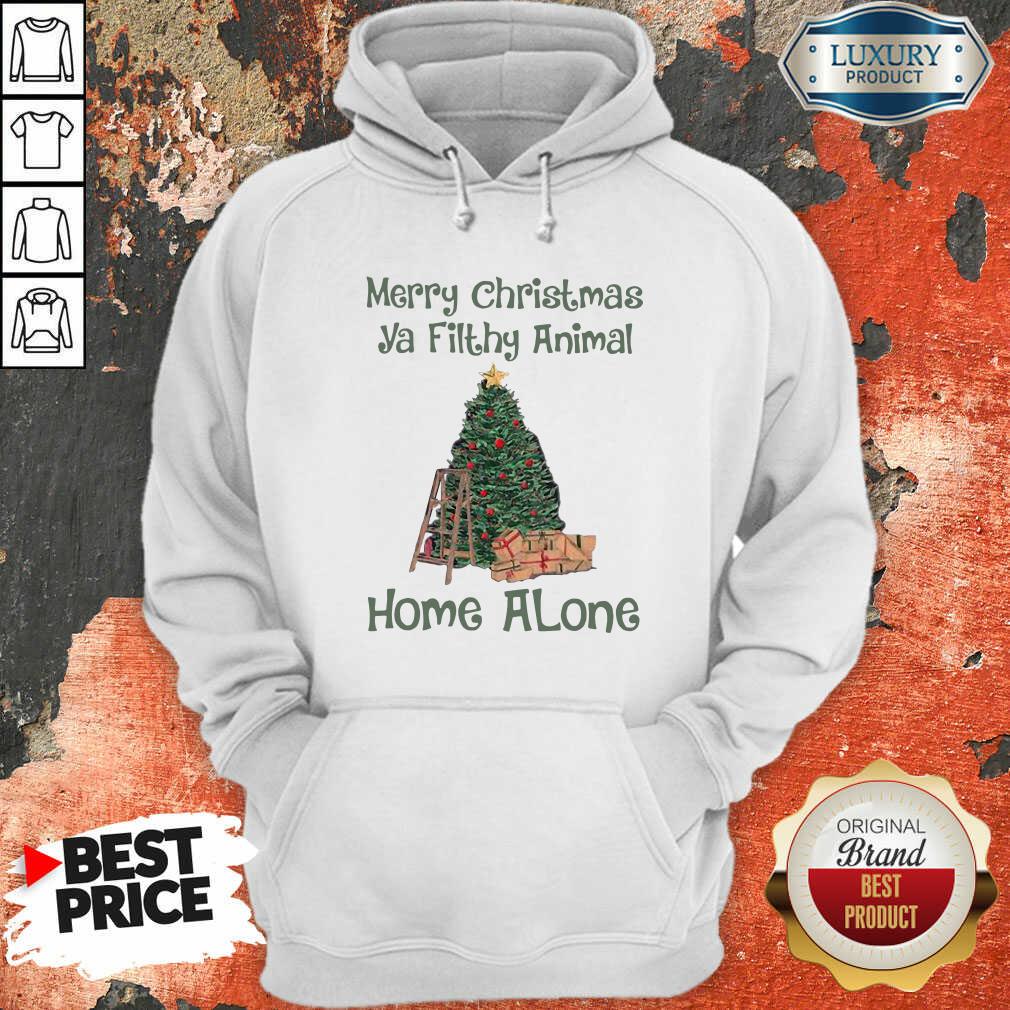 Merry Christmas Ya Filthy Animal Home Alone Christmas Tree Hoodie-Design By Soyatees.com