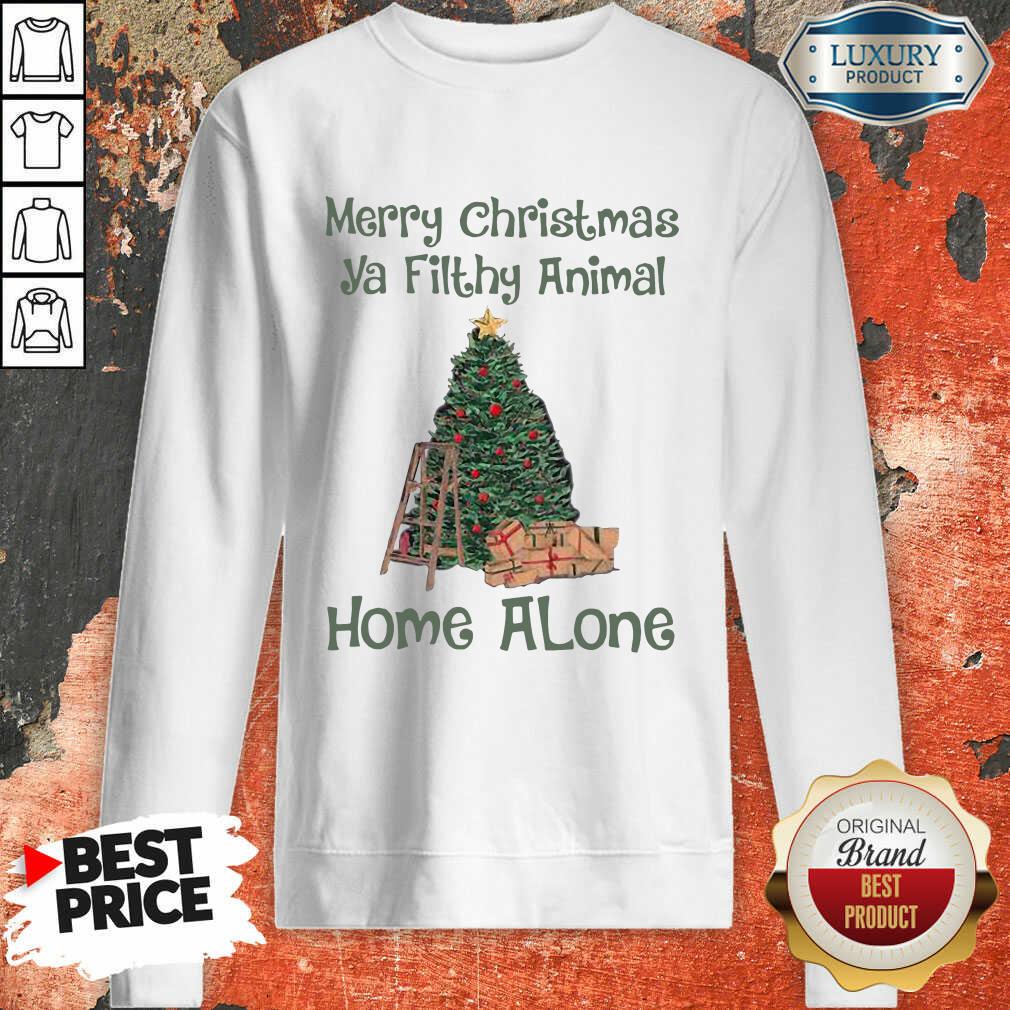 Merry Christmas Ya Filthy Animal Home Alone Christmas Tree Sweatshirt-Design By Soyatees.com