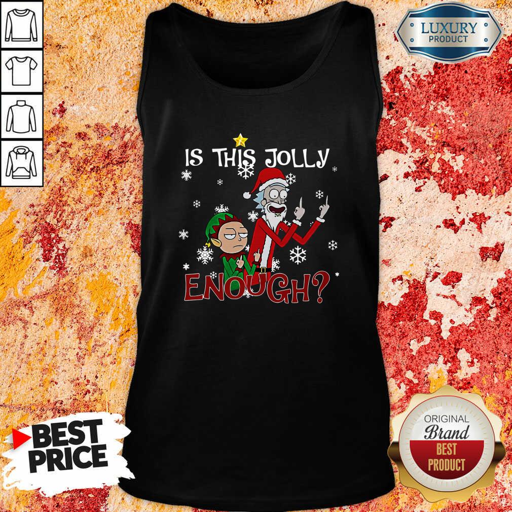  Rick And Morty Is This Jolly Enough Christmas Tank Top-Design By Soyatees.com