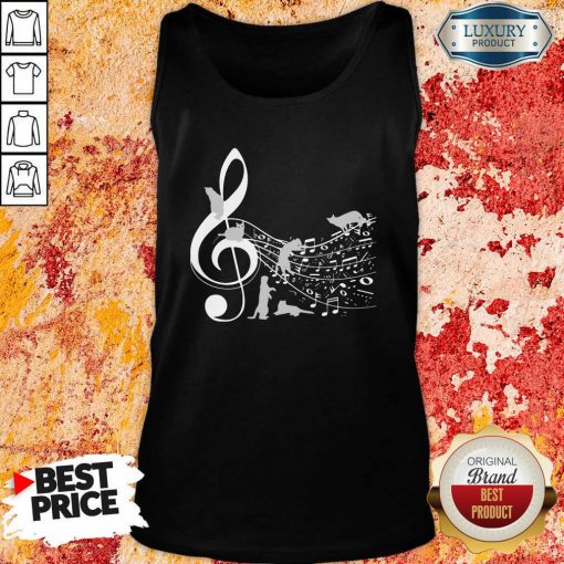 Cat And Note Music Tank Top-Design By Soyatees.com