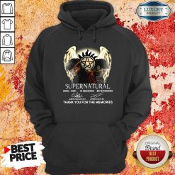 Supernatural 15 Seasons 327 Episodes Thank You For The Memories Signatures Hoodie-Design By Soyatees.com