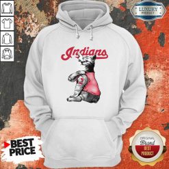 Tattoo Cat I Love Cleveland Indians Hoodie-Design By Soyatees.com