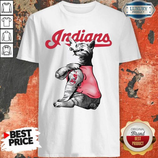 Tattoo Cat I Love Cleveland Indians Shirt-Design By Soyatees.com
