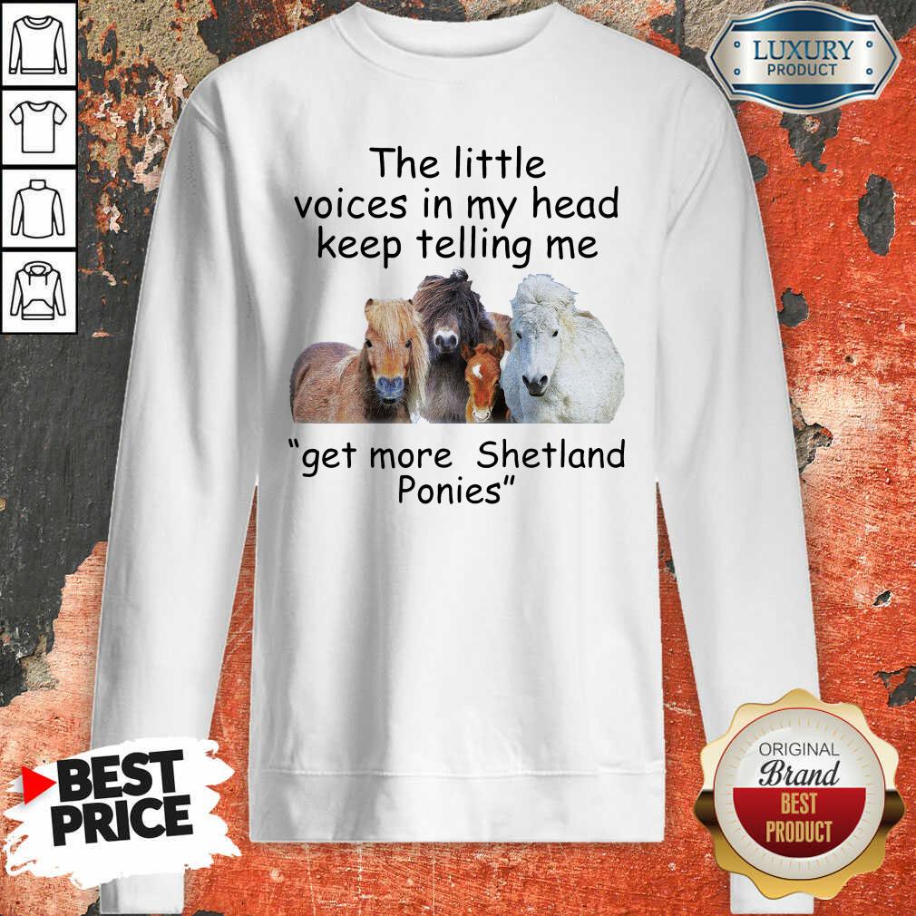 The Little Voices In My Head Keep Telling Me Get More Shetland Ponies Horses Sweatshirt - Desisn By Soyatees.com