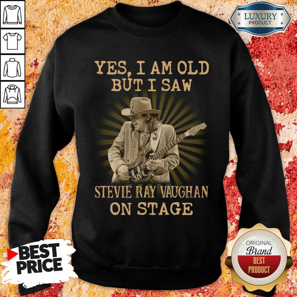 Angry Saw Stevie Ray Vaughan On Stage 1 Sweatshirt