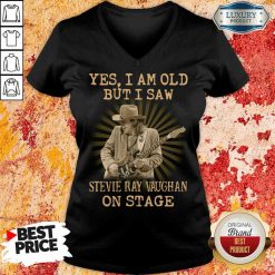 Angry Saw Stevie Ray Vaughan On Stage 1 V-neck