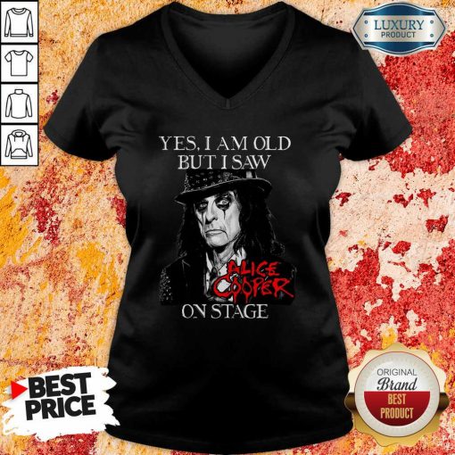 Yes I Am Old But I Saw Alice Cooper On Stage Signature V-neck - Desisn By Soyatees.com