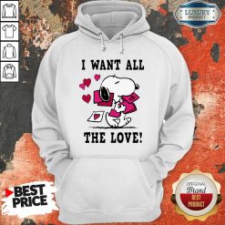 Peanuts Snoopy All The Love Valentines Hoodie - Desisn By Soyatees.com