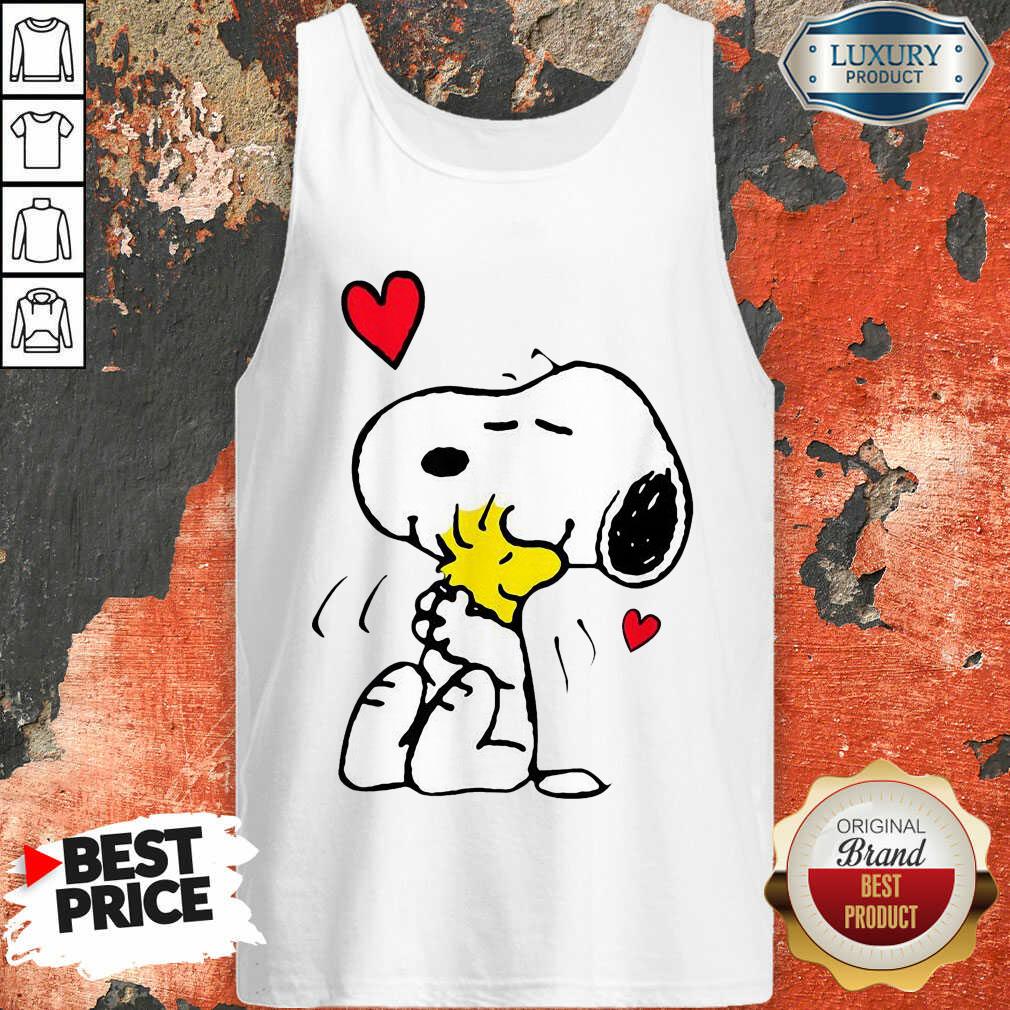 Snoopy Hug Woodstock Valentines Day Tank Top - Desisn By Soyatees.com