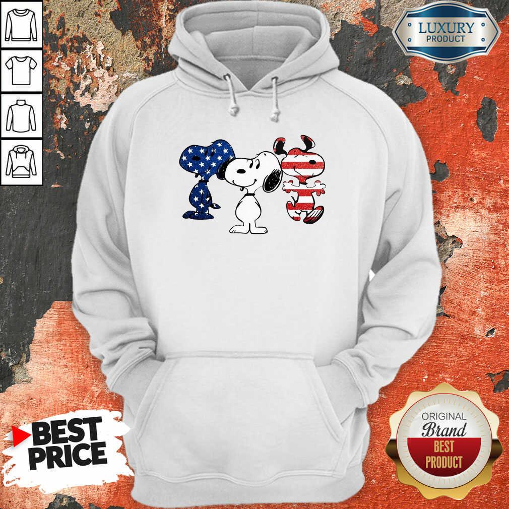 Snoopy American Flag Version Hoodie - Desisn By Soyatees.com