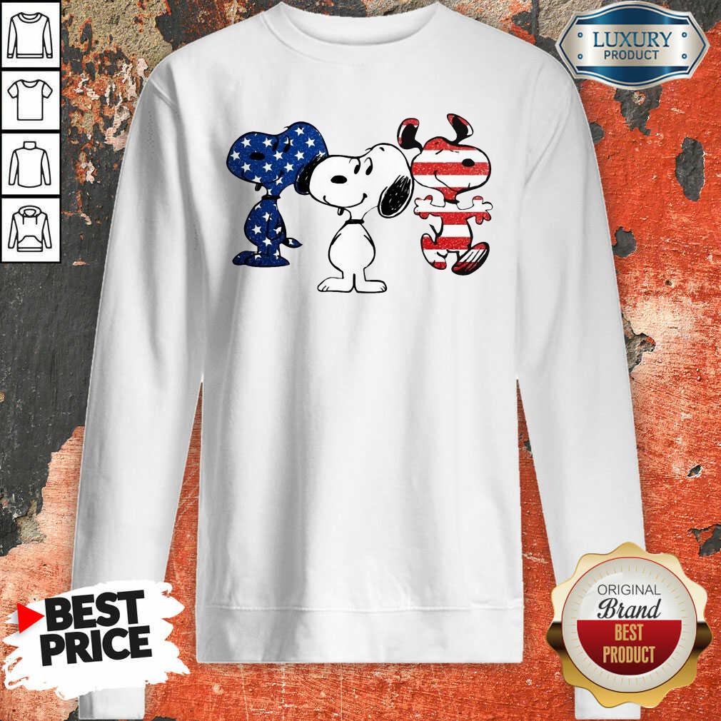 Snoopy American Flag Version Sweatshirt - Desisn By Soyatees.com