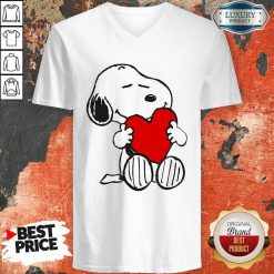 Snoopy Hug Heart Valentines Day V-neck - Desisn By Soyatees.com
