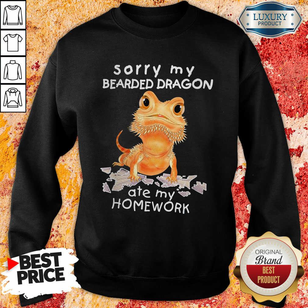 Sorry My Bearded Dragon Ate My Homework Sweatshirt - Desisn By Soyatees.com