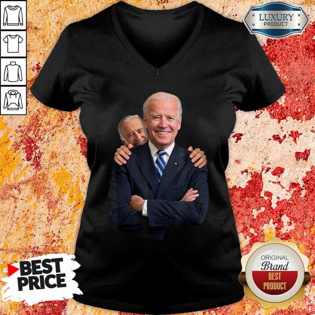 Scared Joe Biden Snif 5 V-neck