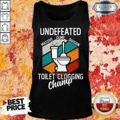Surprised Undefeated Toilet Clogging 5 Champ Tank Top - Design by Soyatees.com