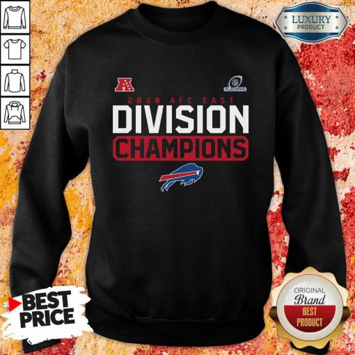 Suspicious Playoffs 2020 AFC East Division Champions 4 Buffalo Bills Sweatshirt - Design by Soyatees.com