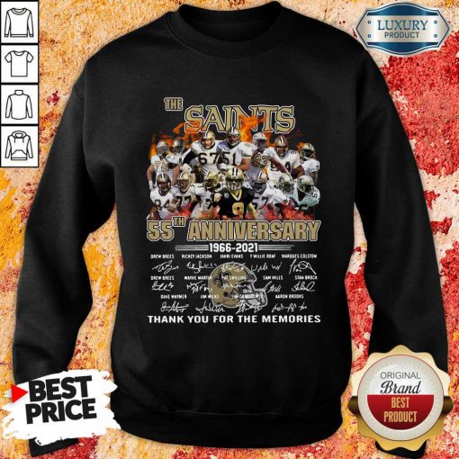 Tense New Orland Saints 55th Anniversary Sweatshirt