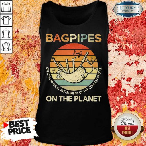 Bagpipes Musical Instrument 4 On The Planet Tank Top - Design by Soyatees.com