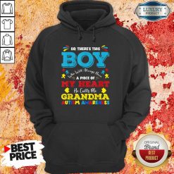 Boy Calls Me Grandma 9 Autism Awareness Hoodie - Design by Soyatees.com
