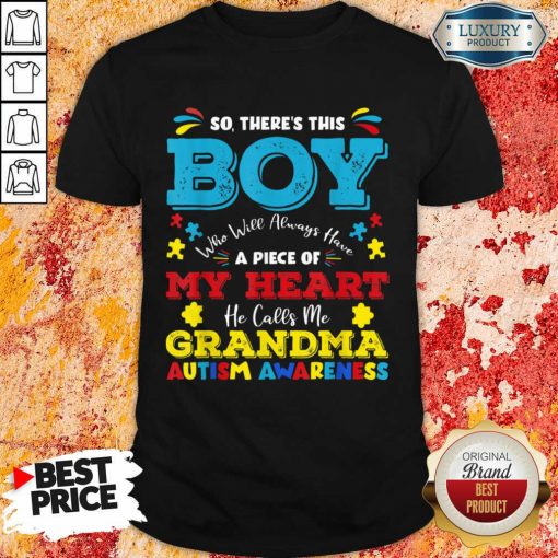 Boy Calls Me Grandma 9 Autism Awareness Shirt - Design by Soyatees.com