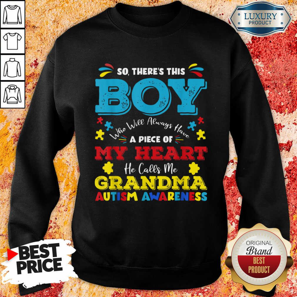 Boy Calls Me Grandma 9 Autism Awareness Sweatshirt - Design by Soyatees.com