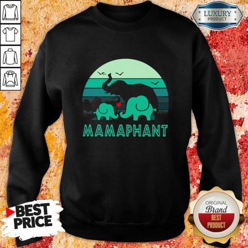Hot Elephant Mamaphant Mothers Day Sweatshirt