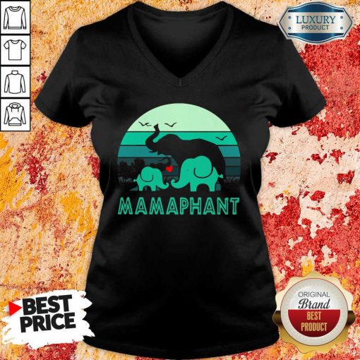 Hot Elephant Mamaphant Mothers Day V-neck