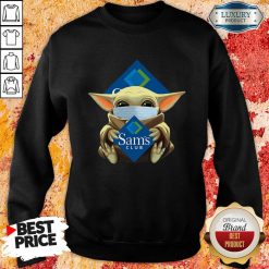 Hot Star Baby Yoda Mask Hug Sams Club Covid-19 Sweatshirt