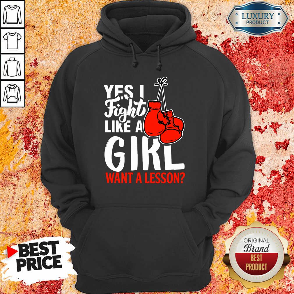I Fight Like A Girl 1 Boxing Hoodie - Design by Soyatees.com