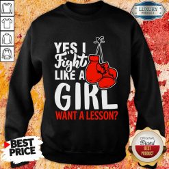 I Fight Like A Girl 1 Boxing Sweatshirt - Design by Soyatees.com