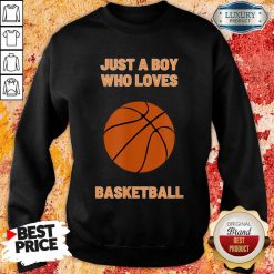 Just A Boy Who Loves 1 Basketball Sweatshirt - Design by Soyatees.com